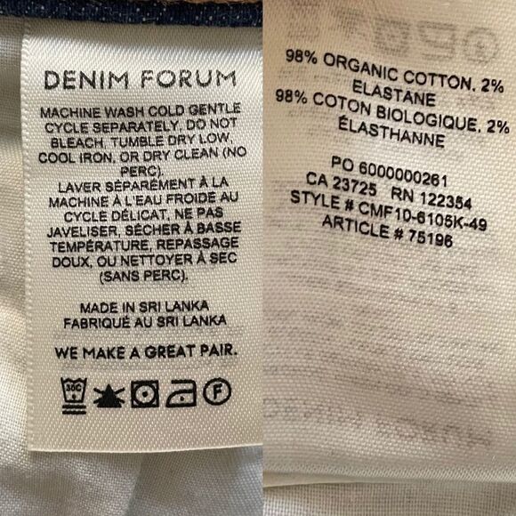 ARITZIA Denim Forum Arlo High Rise Straight Denim Jeans Blue 26 - Picture 4 of 6